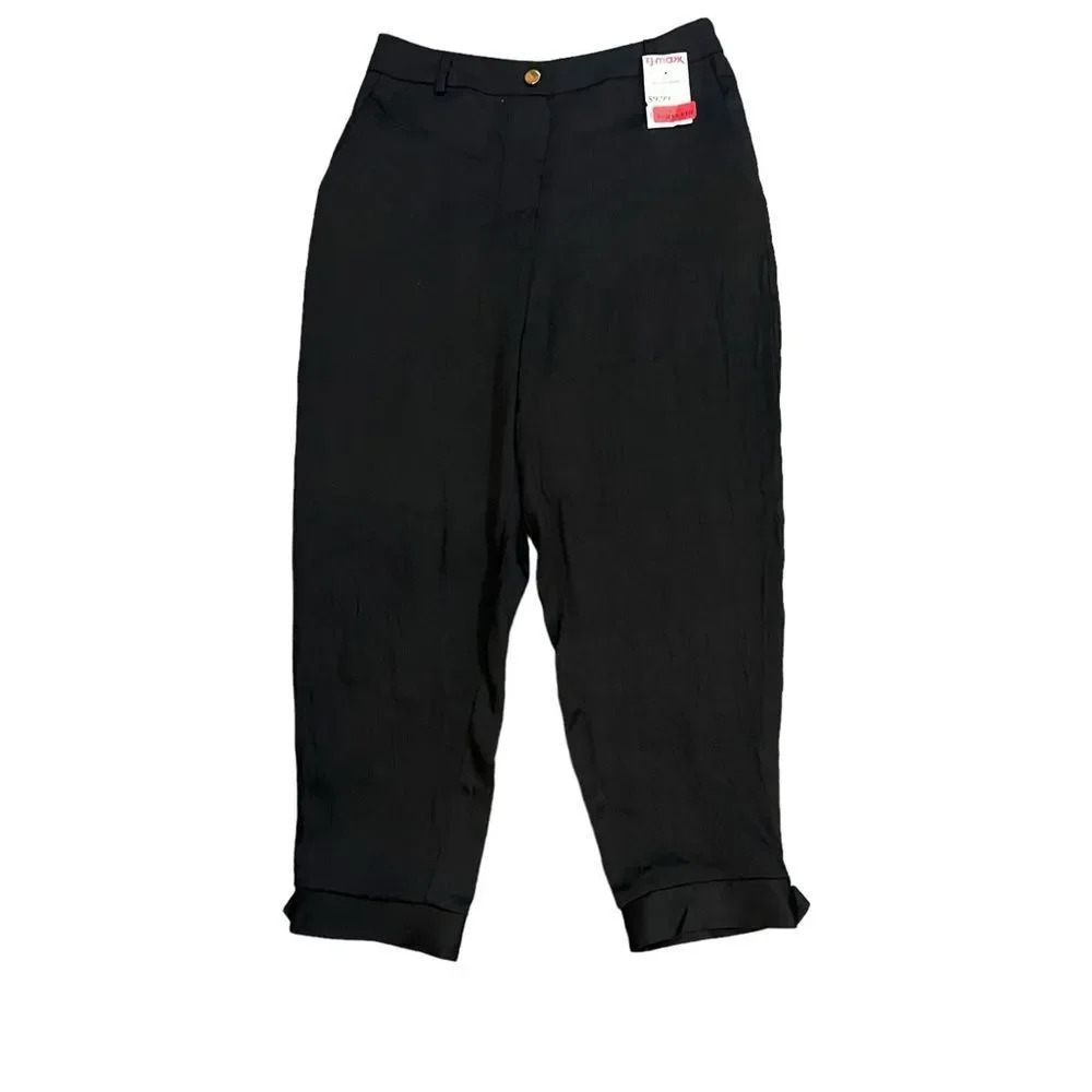 NWT Zara Size Medium Black Silky Trousers
